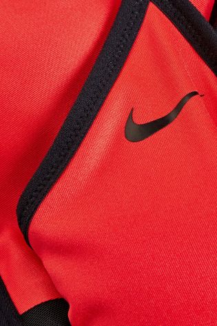 Red Nike Gym Indy Colourblock Bra